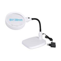 Лампа увеличительная на гибкой подставке с диммером для стола 8x138мм (арт. 25-9072333)