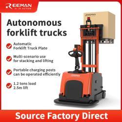 Электрический штабелер с регулируемыми вилами для подъема паллет (арт. 25-11071216)