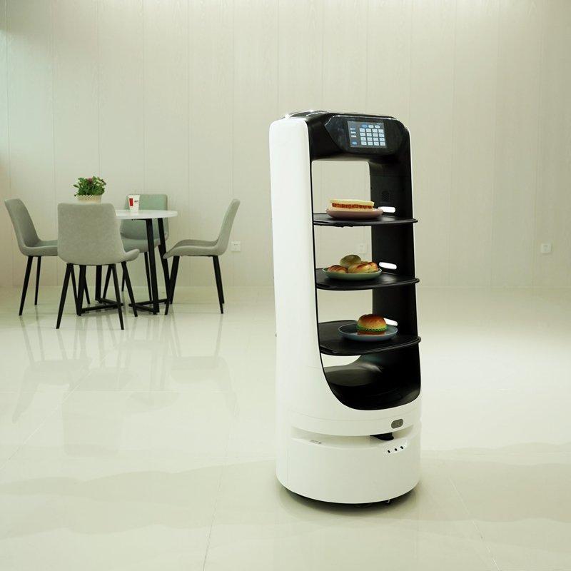 Робот для автономной доставки пиццы в ресторане с функцией автоматической зарядки (арт. 25-11071334)