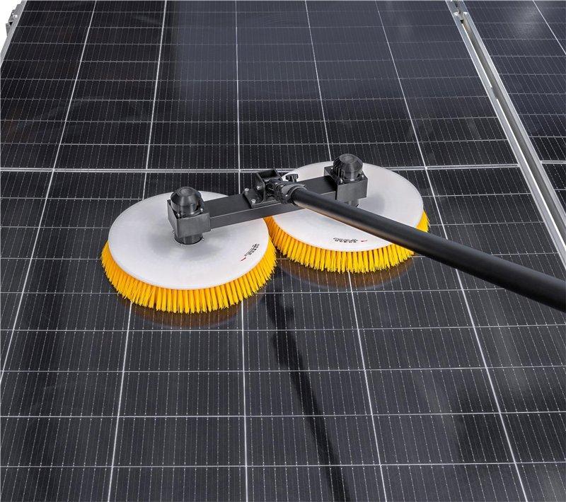 Щетка для чистки солнечных панелей с телескопической ручкой и вращающейся щетиной (арт. 25-1407924)