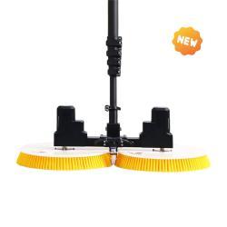 Щетка для очистки солнечных панелей с двумя вращающимися головками и телескопическим стержнем 3.5М-7.5М (арт. 25-1407948)