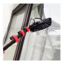 Щетка для очистки солнечных панелей с телескопической штангой 7,2 м и щеткой для мойки окон (арт. 25-1407964)