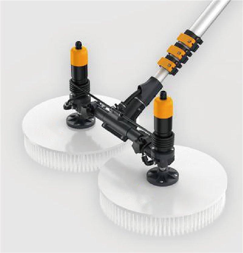 Электрическая щетка для чистки солнечных панелей с двумя головками и экономией воды (арт. 25-1407982)