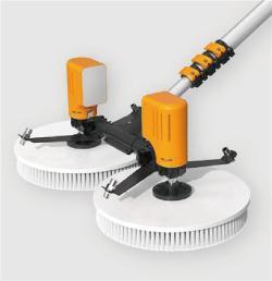 Электрическая щетка для чистки солнечных панелей с двумя головками и экономией воды (арт. 25-1407982)