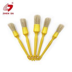 Набор щеток для автомобильной детейлинговой чистки Premium из 5 штук с желтой ручкой (арт. 25-1408028)