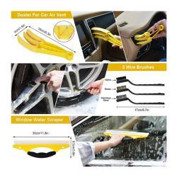 Набор щеток для автомобиля с насадкой на дрель и миттеном из шениля, 20 шт. (арт. 25-1408031)