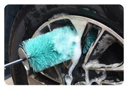 Щетка для очистки дисков и колес автомобиля с мягкой щетиной и длинной ручкой (арт. 25-1408076)