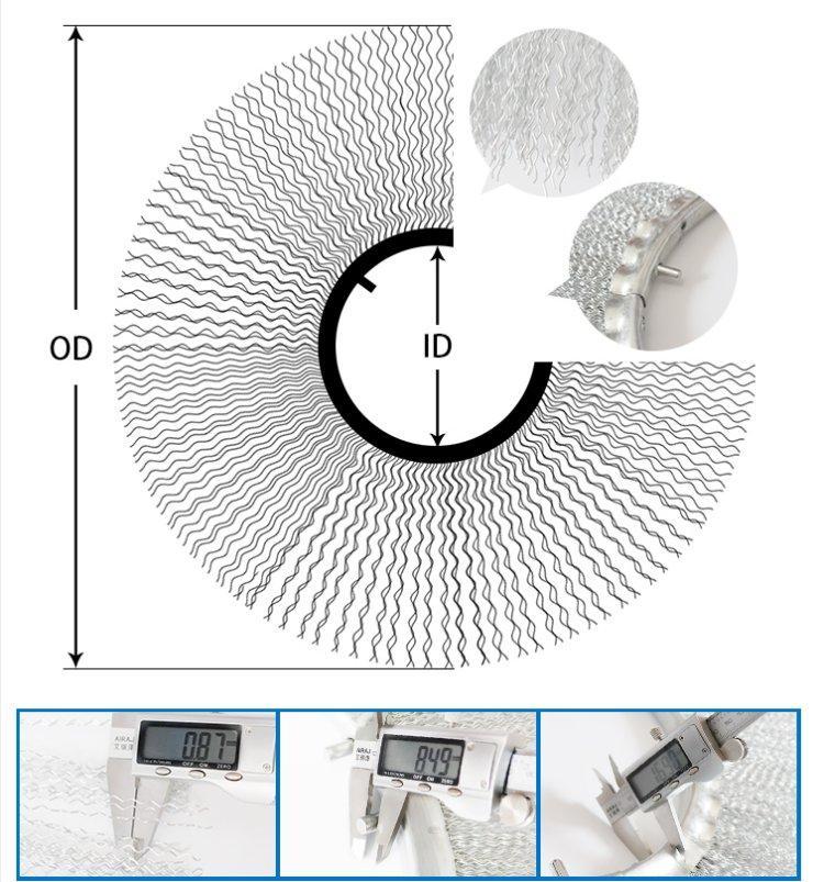 Щетка для уборки дороги из волнистой стальной проволоки с плоским кольцом (арт. 25-1408184)