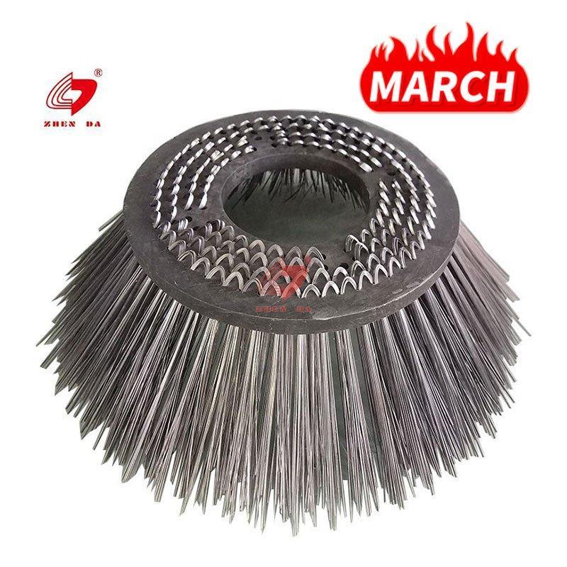 Щетка для уборки улицы из стали с пластиковым ворсом 320*600мм (арт. 25-1408240)