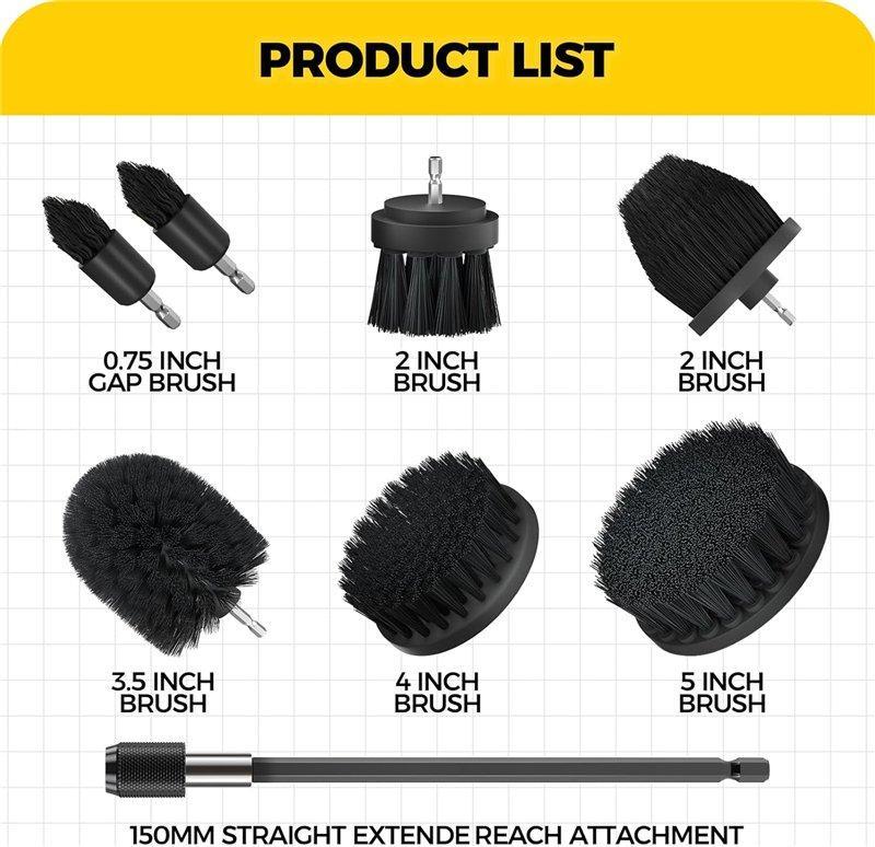 Набор насадок для дрели для автомобильной чистки и детейлинга (арт. 25-1408326)