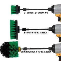 Набор щеток для электрического дрели разных размеров для уборки ванной, душа и пола (арт. 25-1408329)