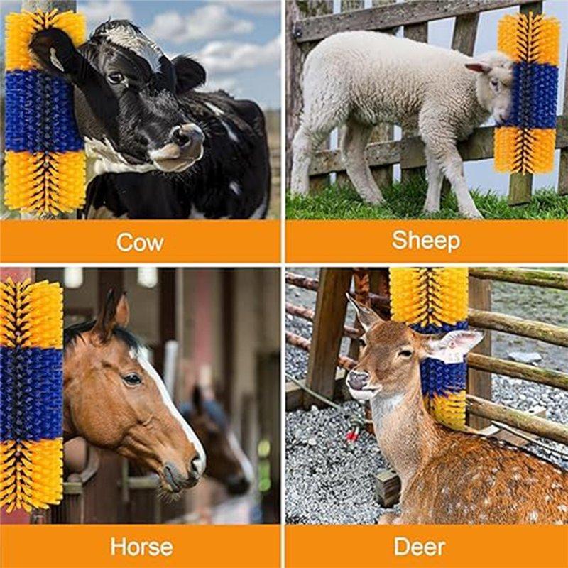 Коврик для коровы с вращающейся щеткой для чистки, легко собирается, долговечная щетина (арт. 25-1408350)