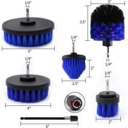 Набор щеток для автодетейлинга с буром 6шт для чистки салона и кузова (арт. 25-1408366)