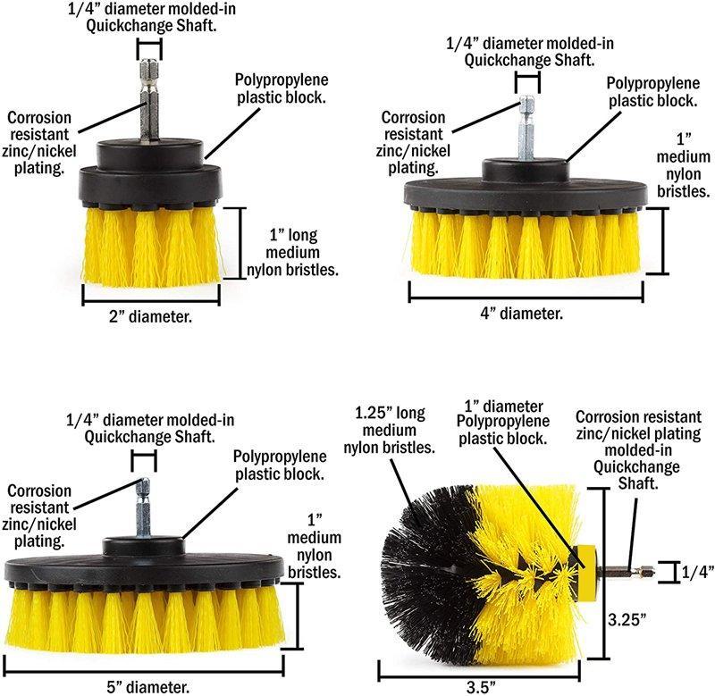 Набор щеток для электрической дрели Premium Material 5 штук (арт. 25-1408370)