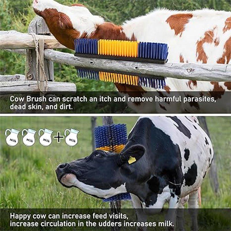 Коврик для коровы с полукруглой щеткой для чистки и массажа (арт. 25-1408389)