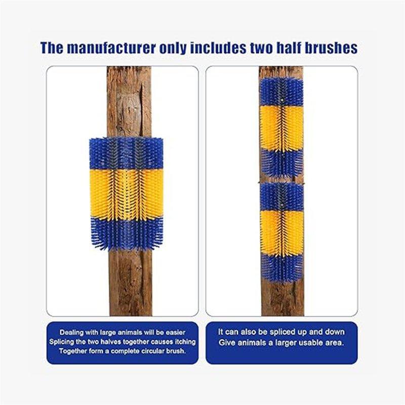 Массажная щетка для скота с роликом для коров, лошадей и коз (арт. 25-1408399)
