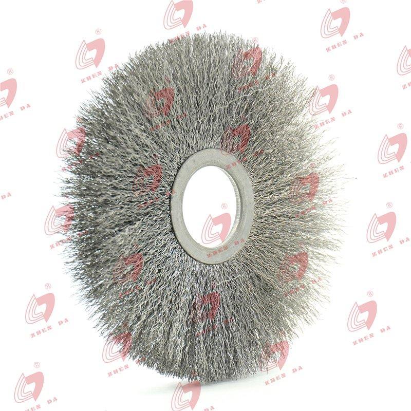Щетка колесная из гальванизированной стали с латунной проволокой для дисков 3/4/5 дюйма (арт. 25-1408405)