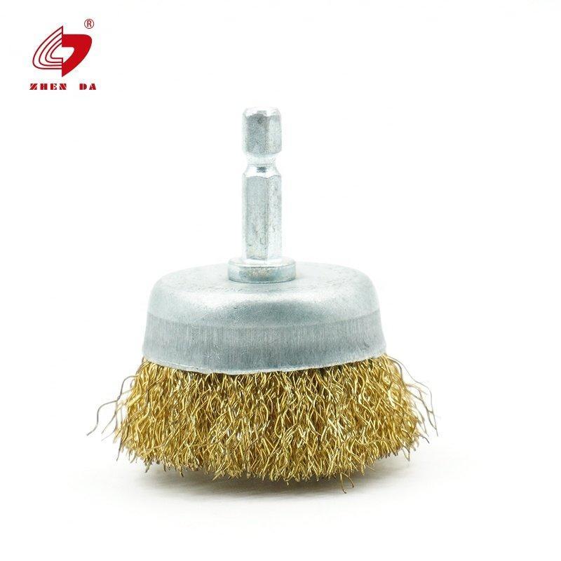 Щетка для очистки и полировки с латунной проволокой на валу (арт. 25-1408411)