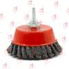 Щетка для углового шлифования из витой стали с креплением для промышленной очистки (арт. 25-1408418)