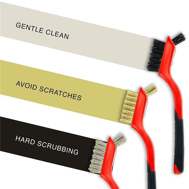 Набор щеток для уборки 3-в-1 из проволоки, стали, латуни и нейлона (арт. 25-1408438)