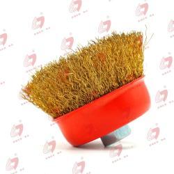 Щетка круглая из стали с витой щетиной для болгарки (арт. 25-1408439)