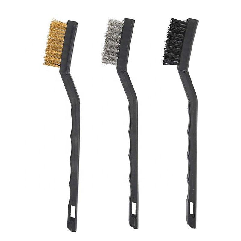 Набор щеток для чистки металла с латунной проволокой и нейлоновыми щетками (арт. 25-1408450)