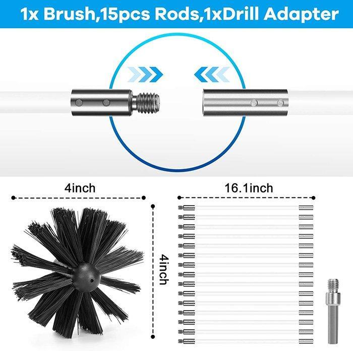 Щетка для чистки домашнего вытяжного вентиляционного канала (арт. 25-1408515)