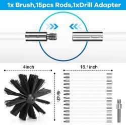 Щетка для чистки домашнего вытяжного вентиляционного канала (арт. 25-1408515)