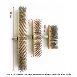 Щетка для уборки пола и палубы с нержавеющей сталью, длинная ручка, для уборки на улице (арт. 25-1408534)