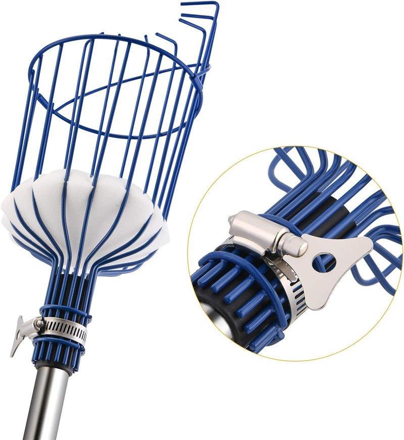 Сборщик фруктов с телескопической алюминиевой ручкой и прочной корзиной с металлическим зажимом (арт. 25-1408535)