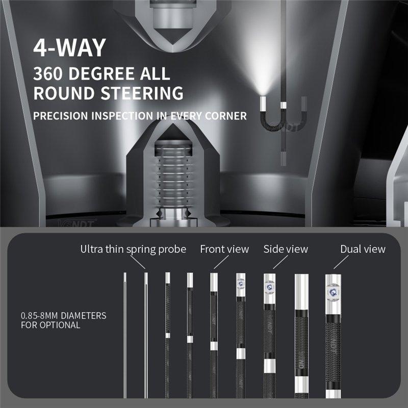 Видеоэндоскоп с камерой HD 5 дюймов IP67 360° оптическое волокно (арт. 25-30071701)