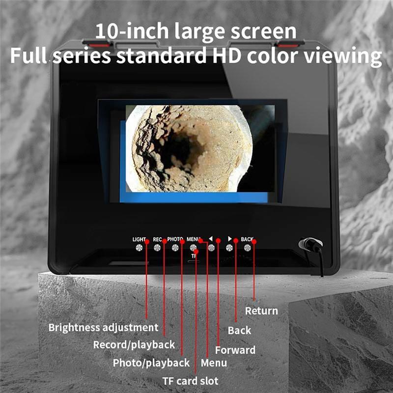 Эндоскоп камера HD 28мм, 10 экран, IP68, LED, канализация (арт. 25-30071752)