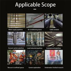 Эндоскоп водонепроницаемый 18мм с широкоугольной LED-подсветкой и ЖК-экраном 10.1" для инспекции канализации (арт. 25-30071757)