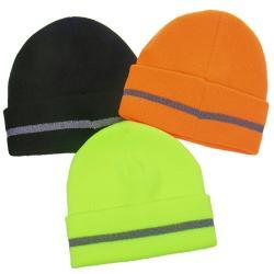 Шапка вязаная унисекс с отражающей полосой для зимы (арт. 25-5080063)