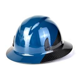 Каска защитная карбоновая с полной полей и 6-точечной подвеской (арт. 25-5080074)