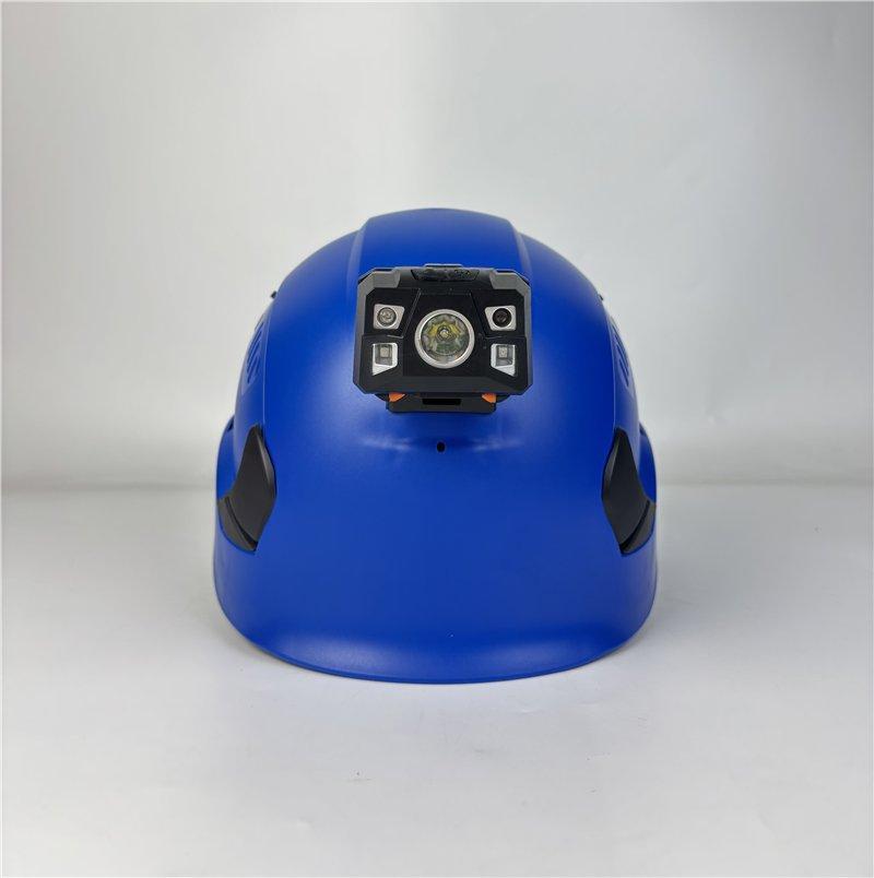 Каска защитная строительная ABS синий-белый ANSI Z89.1 (арт. 25-5080212)