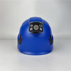 Каска защитная строительная ABS синий-белый ANSI Z89.1 (арт. 25-5080212)