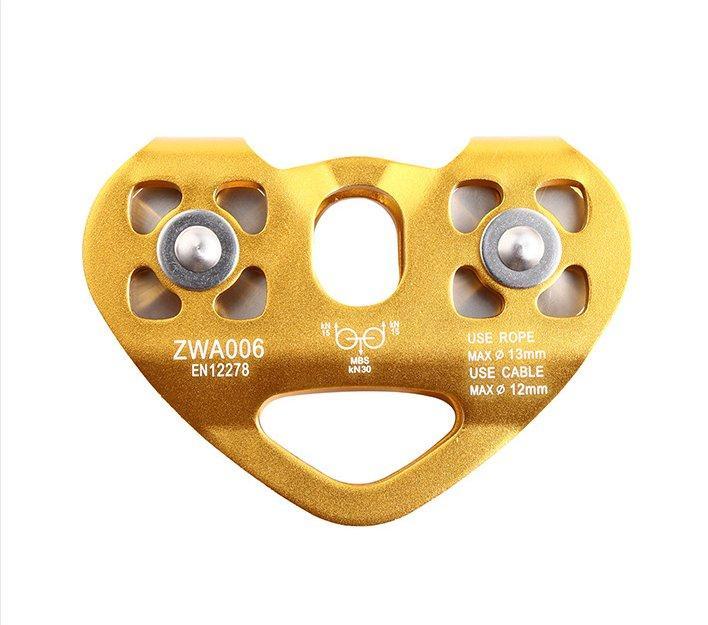 Блок роликовый двойной алюминиевый для скалолазания 30KN (арт. 25-5080222)