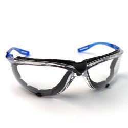 Очки защитные антицарапные с синими дужками и пеноподкладкой (арт. 25-5080315)