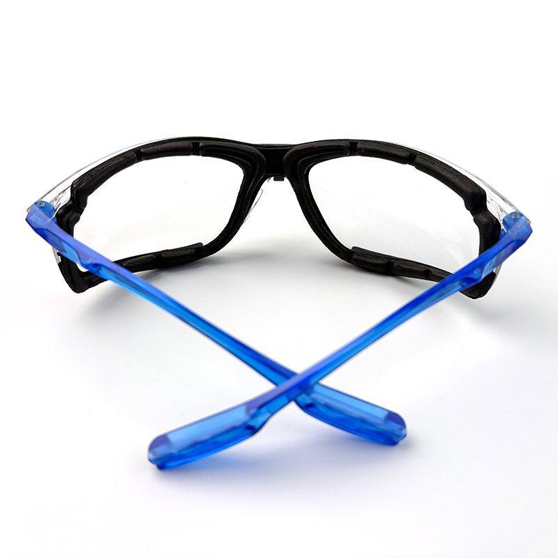 Очки защитные антицарапные синие с пенным вкладышем EN166 (арт. 25-5080327)