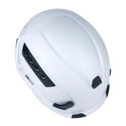 Каска строительная вентиляционная ABS белая красная (арт. 25-5080338)