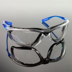 Очки защитные антицарапные синие с пенным вкладышем (арт. 25-5080352)