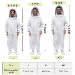 Костюм пчеловода белый с вуалью и перчатками из козьей кожи (арт. 25-5080361)