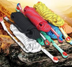 Веревка нейлоновая статическая с двойными крюками для скалолазания (арт. 25-5080398)