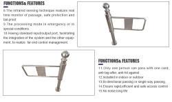 Турникет электронный односторонний с поворотной створкой (арт. 25-5080755)