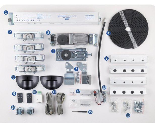 Дверь автоматическая стеклянная с микроволновым датчиком (арт. 25-5080897)