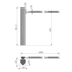 Шлагбаум автоматический парковочный 3м 1.5с DC мотор (арт. 25-5080904)