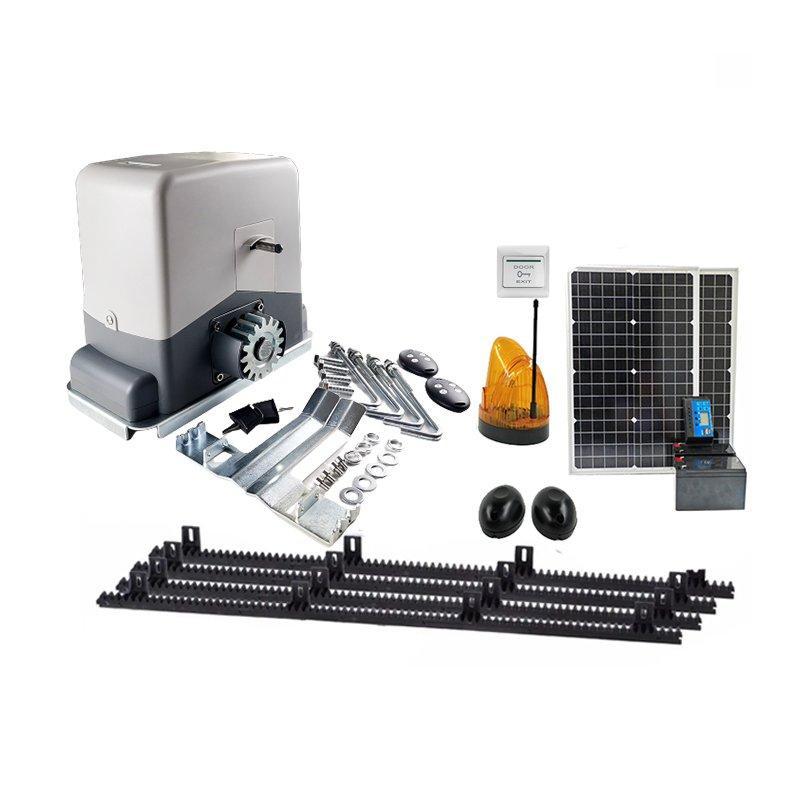 Привод для откатных ворот 1000кг с пультом и солнечной панелью (арт. 25-5080947)