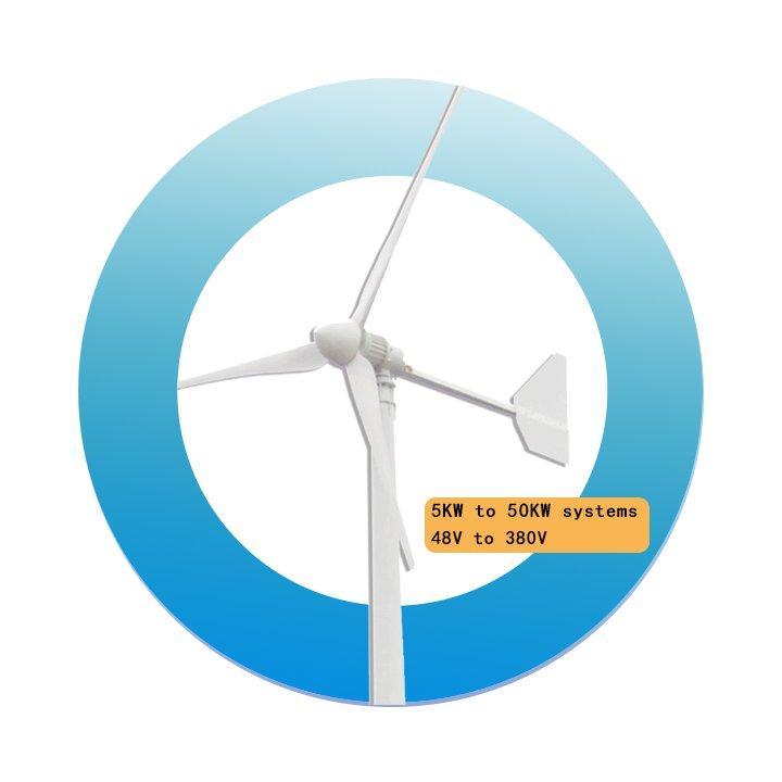 Ветротурбина горизонтальная 5KW для дома с подключением к сети (арт. 25-5081104)