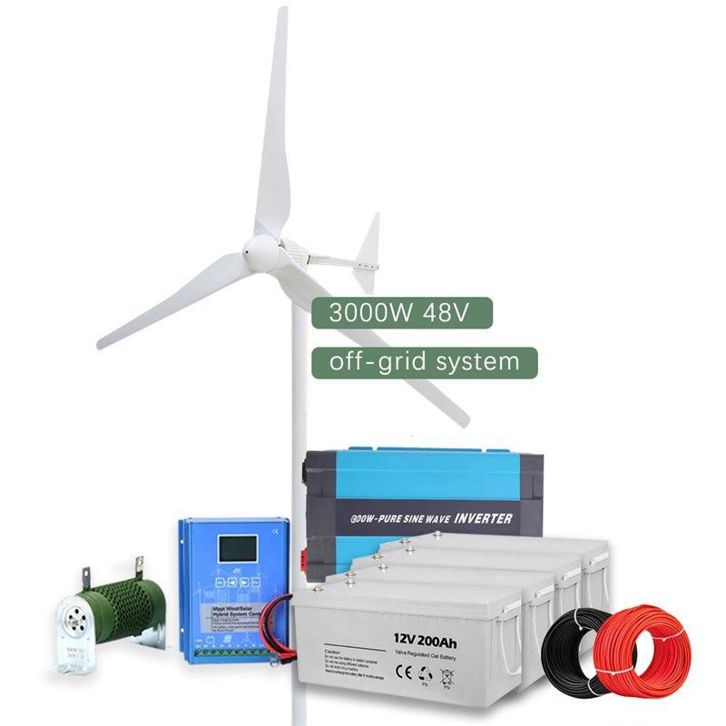 Ветрогенератор горизонтальный для дома 3KW-10KW солнечный (арт. 25-5081135)